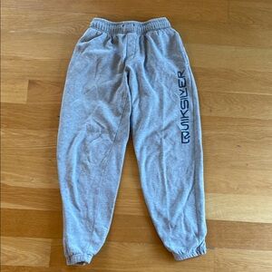 Quiksilver Light Gray Joggers with Navy Logo